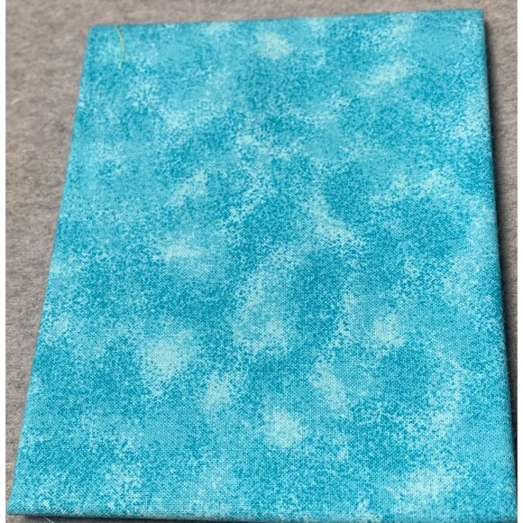 Turquoise Blue Cotton Fat Quarter Quilting Fabric 18x22 Marbled Pattern Crafting - Picture 1 of 3